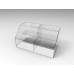 FixtureDisplays® Medium Double-Wide Tiered Acrylic Bin Display - Clear Plexiglass/Lucite 100814